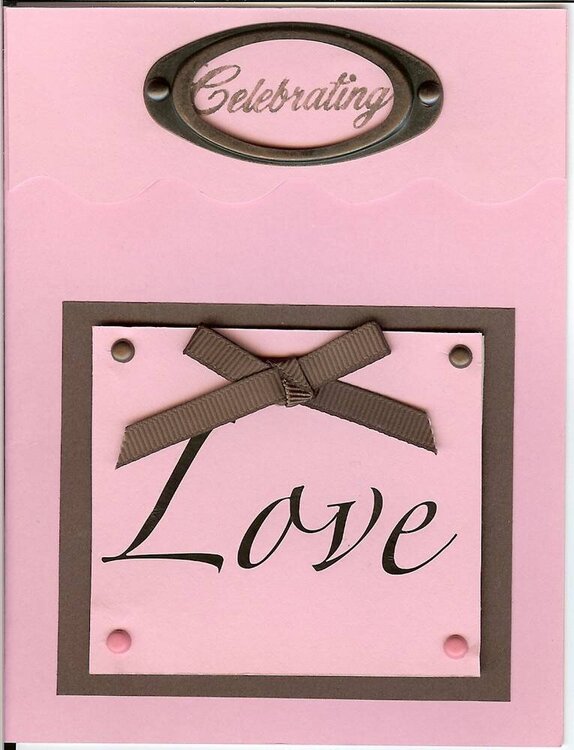 Pink and Brown  Love Card