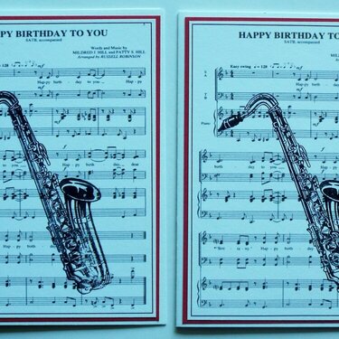 Sax birthday card