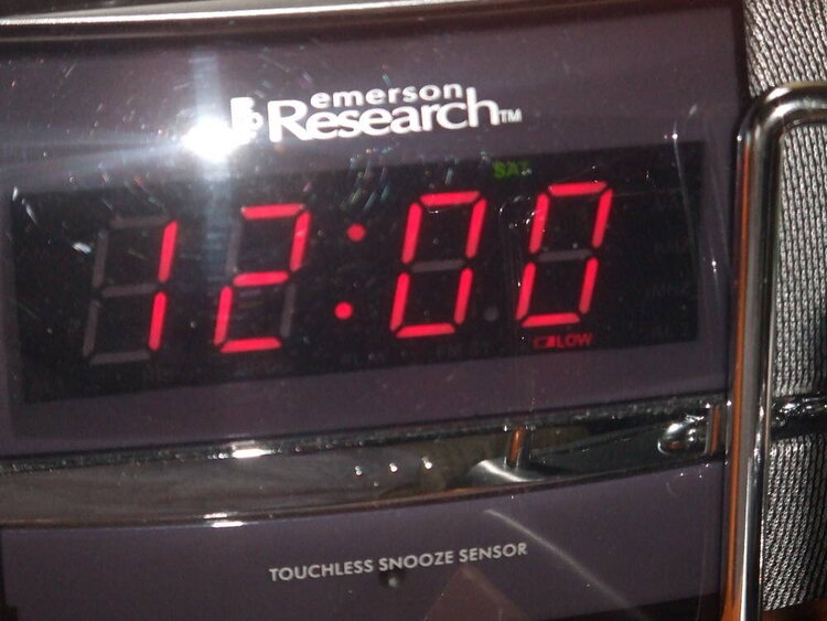 clock showing 12