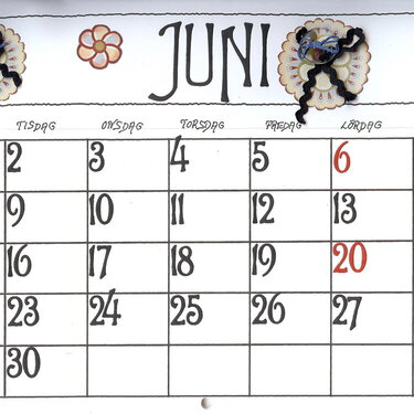 Calendar Juni 2009, datecard