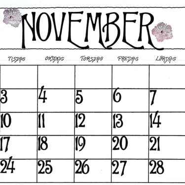 Calendarcard November 2009
