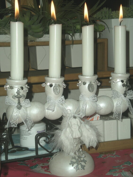 Altered christmas candlestick