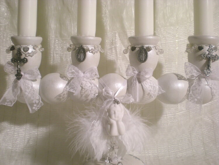 Altered christmas candlestick (close-up)