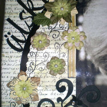Close up on the flowers on my layout &quot;My beloved mother&quot;