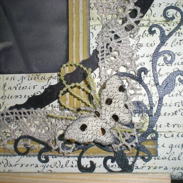 Close up on the butterfly corner on my layout &quot;My beloved mother&quot;