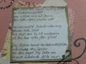 Birtdaycard, poem on left inside to my DM.