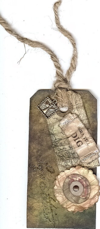 Tag to the paperbag card