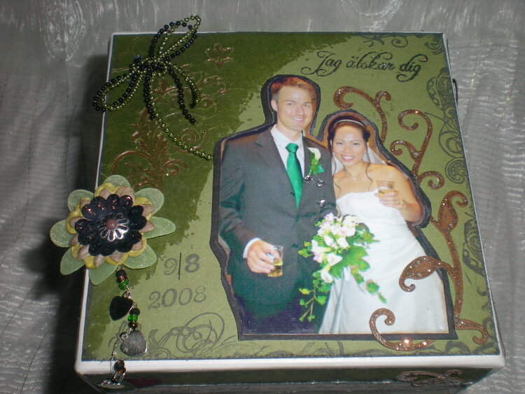1&#039;st Wedding Anniversary cube (the lid)