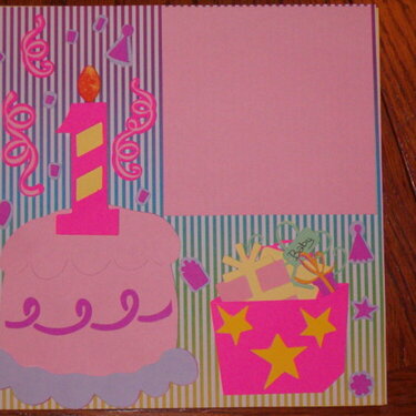 8x8 Baby Book 1st Birthday Page