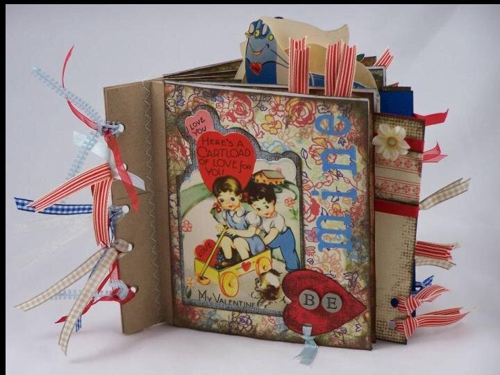 &amp;quot;Be Mine&amp;quot; Vintage Valentine&#039;s Paperbag Album