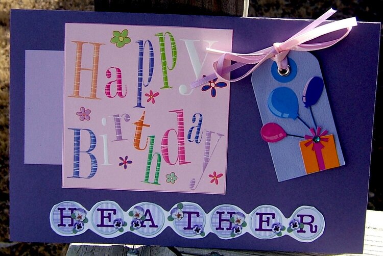 Birthday card for Heather