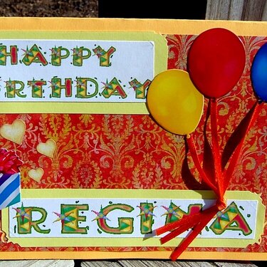 Birthday card for Regina (Reginascrapcrazy)