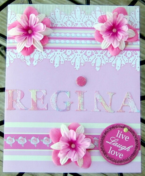 Friendship card for Regina (Reginascrapcrazy)