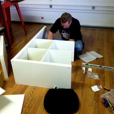 Hubby working on Expedit