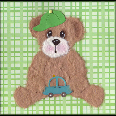 Boy Tear Bear w/ Toy Car