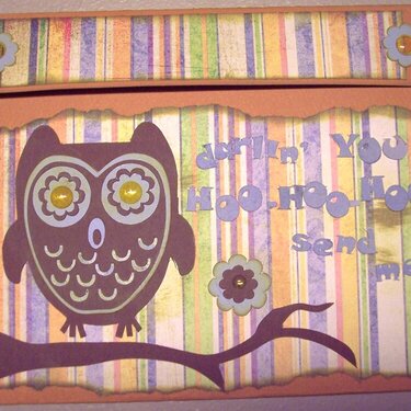 hooty valentine card- front