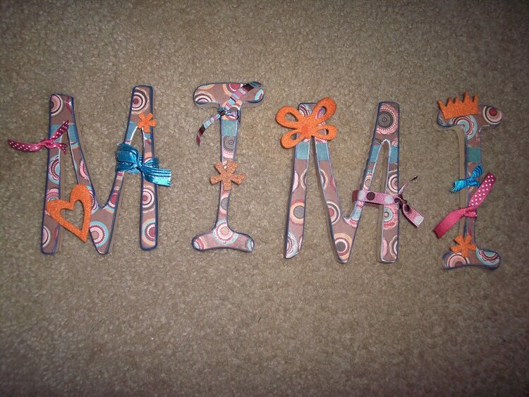 altered letters- mimi