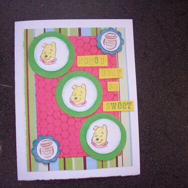 Little girl Pooh card