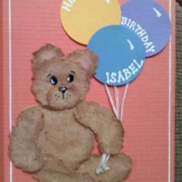 Teddy Bear Bday Card