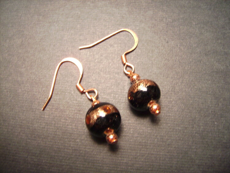 Brown and Copper Earrings