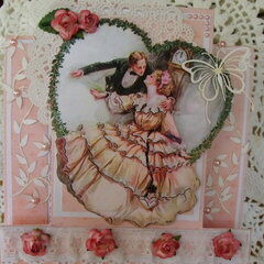 Vintage, Victorian card for Kat and Brats card swap