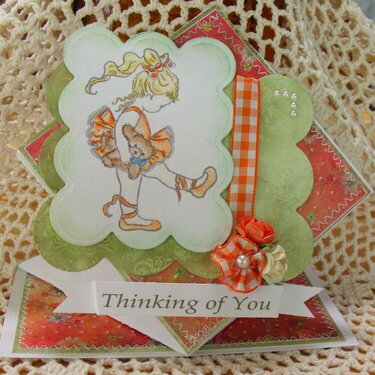 Spring fold card, Thinking of You