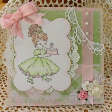 Twisted easel card, closed