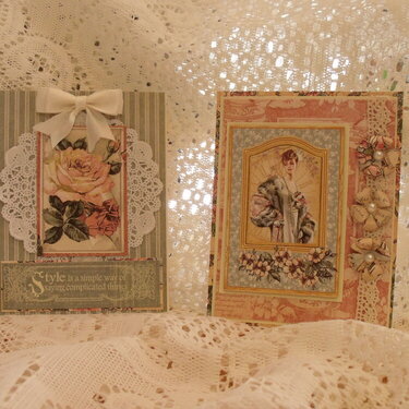 Ladies diary, note cards