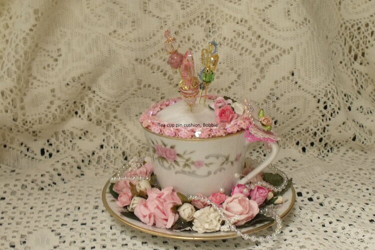 tea-cup pincushion