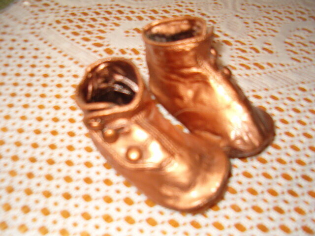 Bronze baby shoes circa, 1932