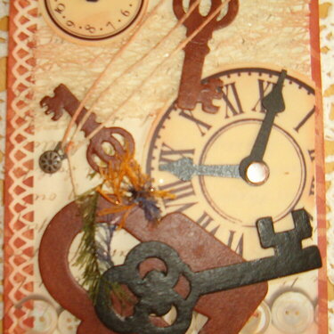 Locks, clocks and keys postcard #2