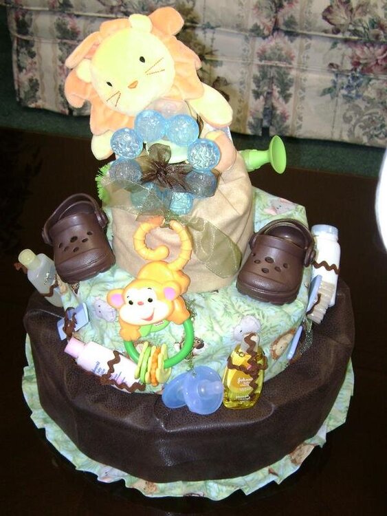 Jungle Diaper Cake