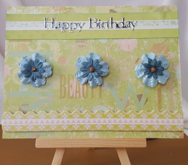 Three flower card