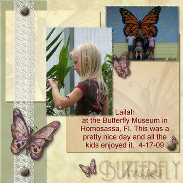 Lailah at the Butterfly Museum