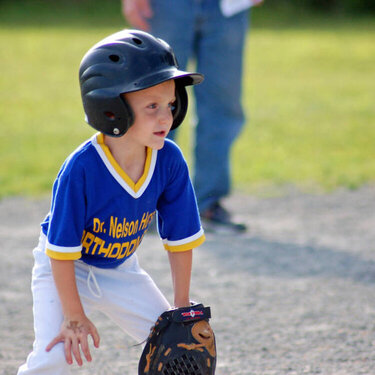 Playing in the pitcher position for Tball