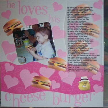 He loves His Cheeseburger