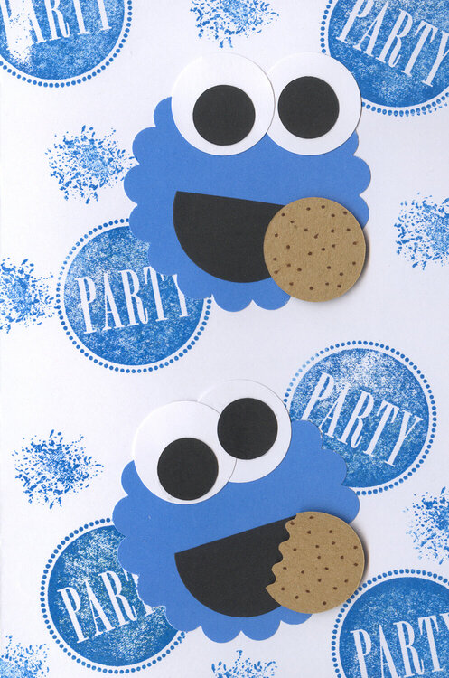 Cookie Monster Birthday Card