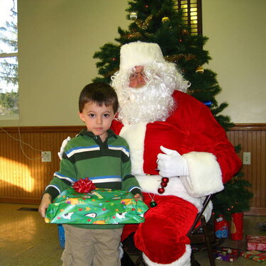 Caleb with Santa