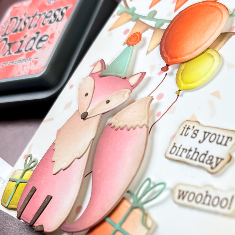 Fox Birthday Party Card