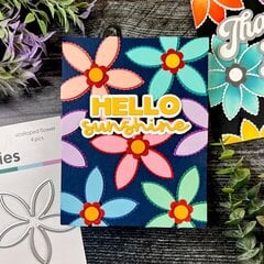 Scalloped Flower Hello Sunshine Card