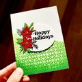 Poinsettia Die-Cut Christmas Card