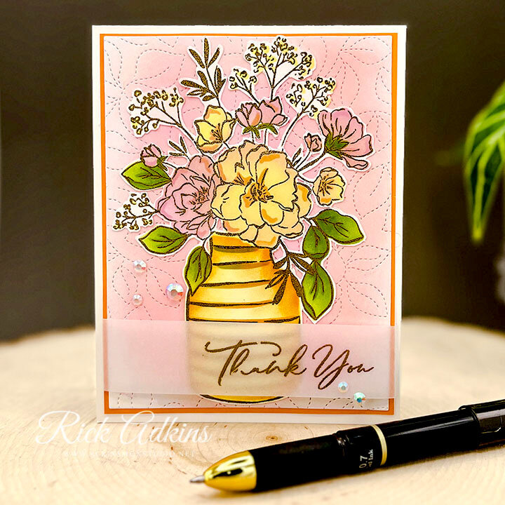 Elegant Inky Thank You Card 