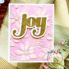 Joyful Poinsettia Metallic Card