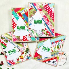 Quilted Scrappy Strips Cards