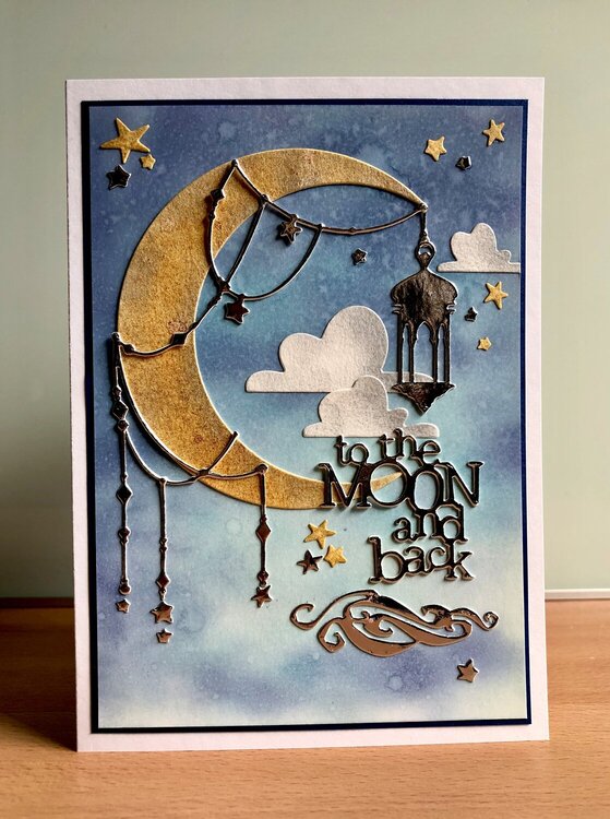 To the Moon and Back - Baby card