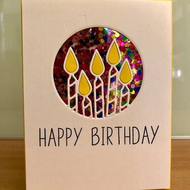 Blow out the Candles - Birthday Shaker Card 