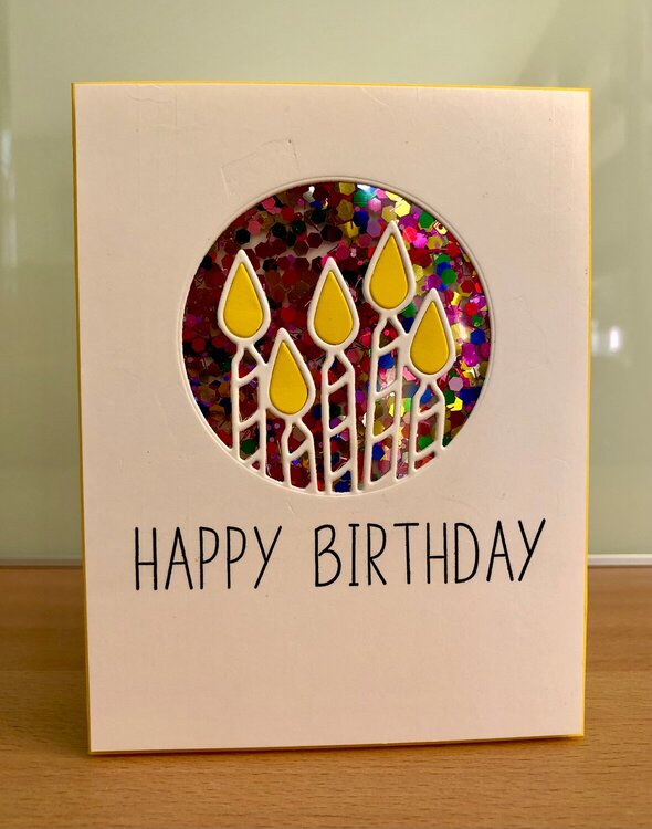 Blow out the Candles - Birthday Shaker Card 