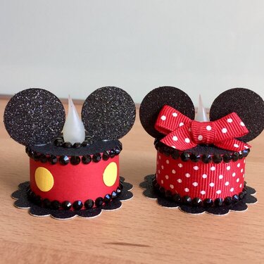 Mickey and Minnie Tea Light Cakes