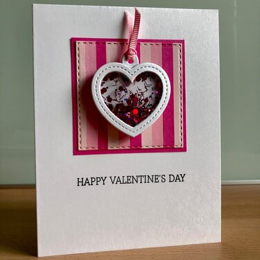 Valentines Heart shakers card
