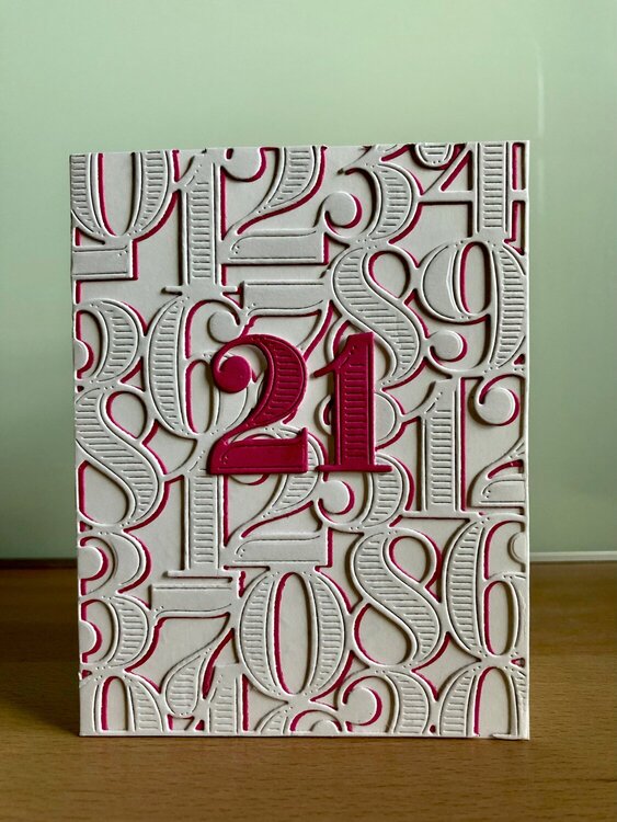 21st Birthday card